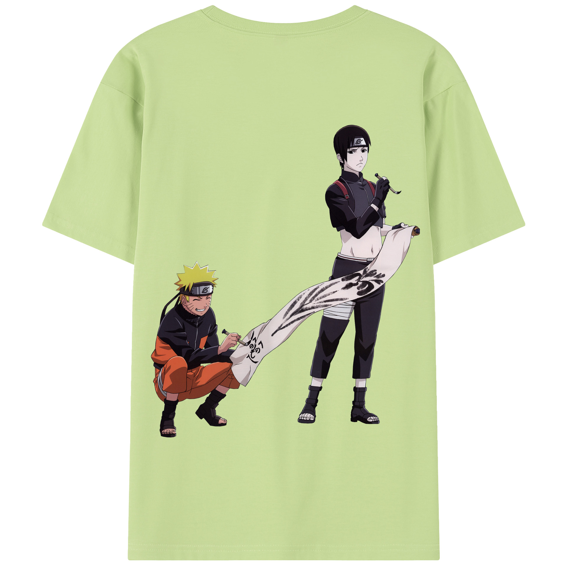 （画像用） NARUTO -ナルト- うずまき ナルト Uzumaki Naruto 綿100％半袖Tシャツ（背面プリント）